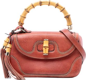 Gucci Pre-owned Gucci Medium Leather New Bamboo Satchel Ladies EUPNWHKNHBMU312G