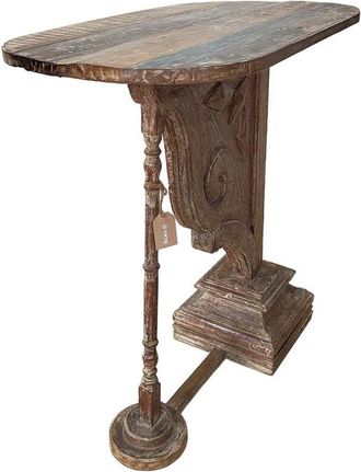 Wanderlust Deco Recibidor De Madera Acabado Artesanal Marr&oacute;n 91x51x95h Cm