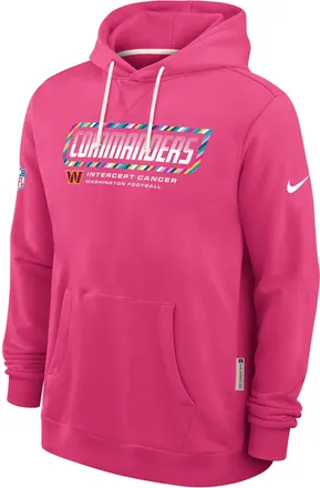 Nike Washington Commanders Crucial Catch Sideline Standard Issue Nike Mens Dri-FIT NFL Pullover Hoodie in Pink | 03AZ68XZUZ-F9R