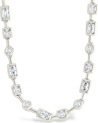 Sterling Forever Camden Slide Tennis Necklace in Silver at Nordstrom