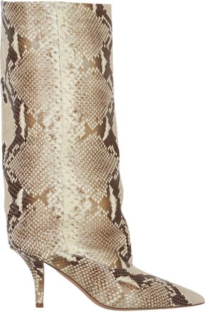 PARIS TEXAS Ines Printed Python Mid-Calf Boots