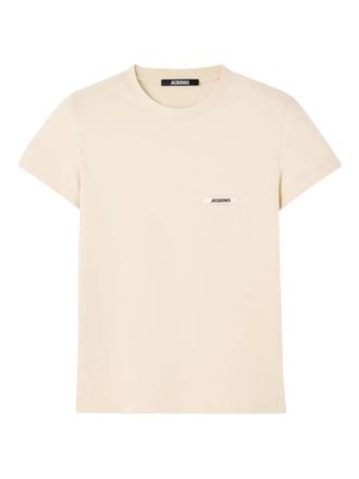 Jacquemus Light Beige Crewneck Logo T-Shirt
