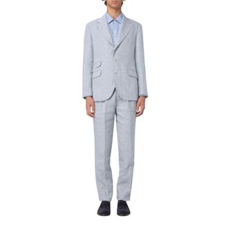 Brunello Cucinelli Heren, Pakken, Grijs, Maat: 2XL Linnen