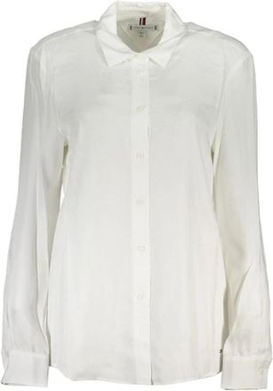 Tommy Hilfiger Bianco Viscose Shirt - Dames - Overhemden - Wit - XS - Overhemden