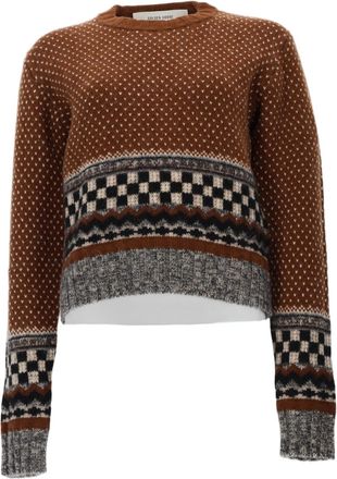 Golden Goose Knitted Sweater With Distinctive Patterns And Ribbed Details