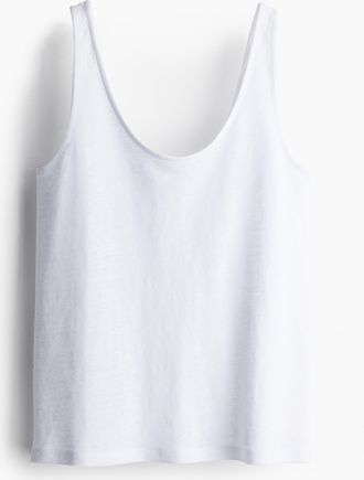 H&M Tanktop aus Leinenmix - White