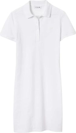 Lacoste Witte Polo Jurk Elegante Stijl - Dames - Korte kleedjes - Wit - L - Katoen - Kleedjes