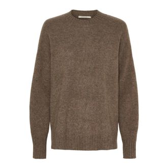 BTF-CPH Btfcph - Ronde hals trui van yak - Dames - Truien - Beige - Maat: M Wol