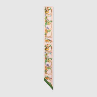 Gucci Printed GG Silk Twill Jacquard Ribbon, Pink