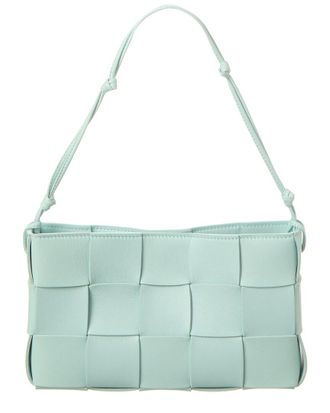 Bottega Veneta Cassette Mini Intreccio Leather Shoulder Bag