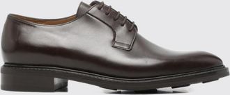 John Lobb Scarpe Derby in pelle liscia con punta tonda e suola in gomma
