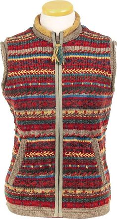 Laundromat Womens Lopika Wool Vest - Small Chili