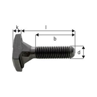 Forum Tornillo Rhombus Para Ranuras En Forma De T, Ancho : De Ranura : 22 Mm, &Oslash; De Rosca X Largo D X L M20 X 50 Mm, Ancho : A 21,7 Mm, Largo Rosca B : 55 Mm