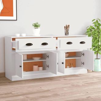 Berkfield Home Sideboards 2 pcs White Engineered Wood