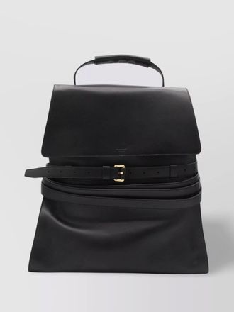 Moschino flap backpack with adjustable straps and top handle