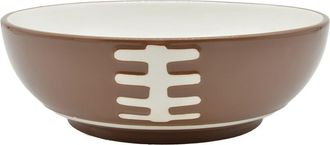 Godinger Football 10-Inch Stoneware Bowl in Brown/White Multi at Nordstrom Rack