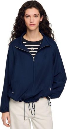 Sandro Oversized jacket in Navy Blue at Nordstrom, Size 38 Eu