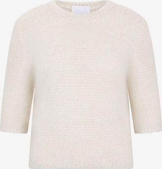 Molli Oberteil aus geb&uuml;rsteter Wolle mit Ellbogen&auml;rmeln Boat