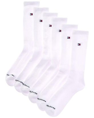 Tommy Hilfiger 6Pk Solid Athletic Crew Socks