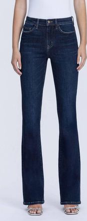 Flying Monkey High Rise Bootcut Jeans In Dark Blue
