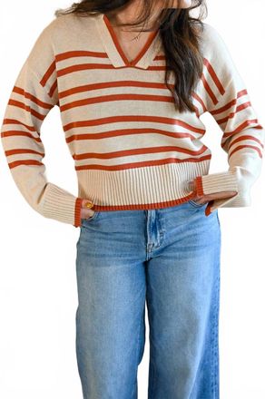 Greylin Sunset Drive Stripe Sweater In Clay