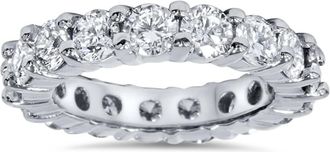 Pompeii3 4Ct Diamond Platinum Eternity Ring Womens Wedding Stackable Band