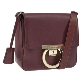 Ferragamo Pre-owned Cross Body Bags, female, Red, Size: ONE SIZE Pre-owned Leather Shoulder Bag