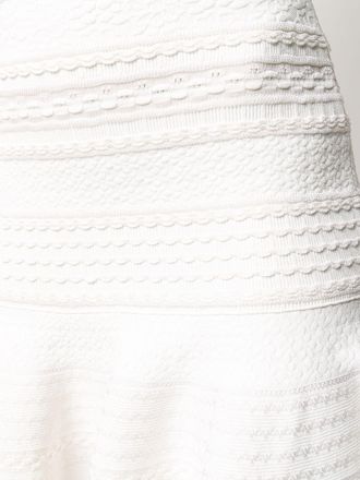 Alexander McQueen Abito con orlo a smerlo - Bianco