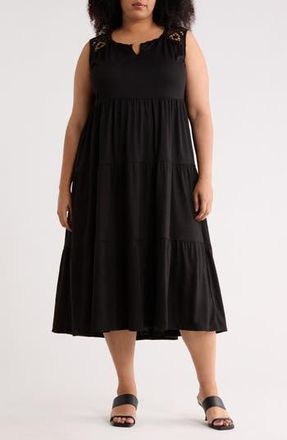 Max Studio Keyhole Sleeveless Maxi Dress in Black at Nordstrom Rack, Size 3 X