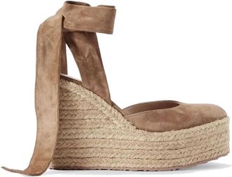 Gianvito Rossi Calfskin Espadrilles - Dames - Sleehakken - Beige - 41 EU - Leer - Schoenen