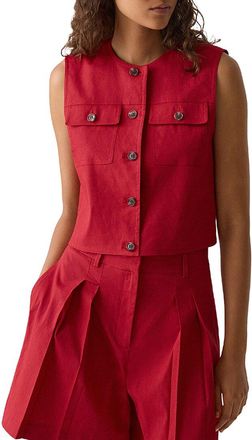 Theory Linen-Blend Vest