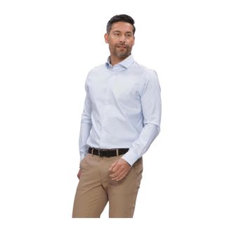 Profuomo Heren, Overhemden, Blauw, Maat: L Katoen