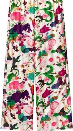 LA PRESTIC OUISTON Womens Ring Wide Leg Pants In Lezard