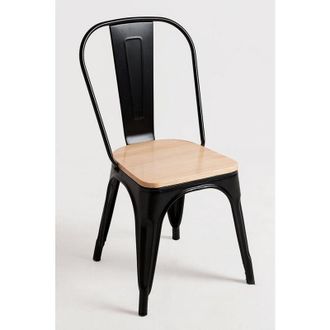 Regalos Miguel Regalos Miguel - Packs Sillas Comedor - Pack 4 Sillas Torix Madera Natural - Negro mate