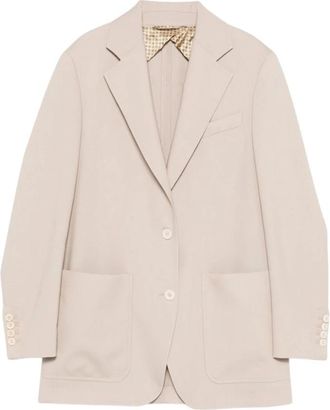 Max Mara Mxmaffari Single-Breasted Jas - Dames - Blazers - Beige - 2XS - Wol - Jassen