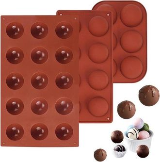 OEM Set Di 3 Stampi Esagonali In Silicone Per Palline, Stampi Flessibili Per Cioccolato E Gelatine