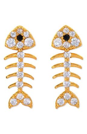 Girls Crew Bone to Pick Stud Earrings in Gold at Nordstrom