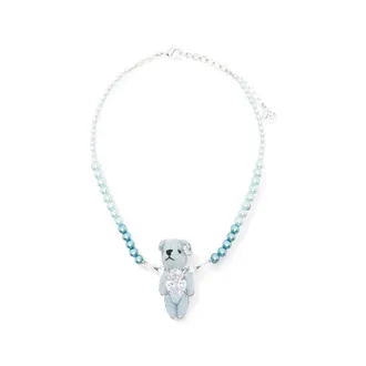 Yvmin Bear-pendant Beaded Necklace