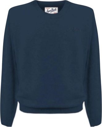 MC2 Saint Barth Lichte Trui - Heren - Ronde hals truien - Blauw - S - Wol - Truien & Vesten