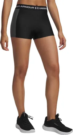 Under Armour Dames Geribbelde Compressie Shorts (Zwart)