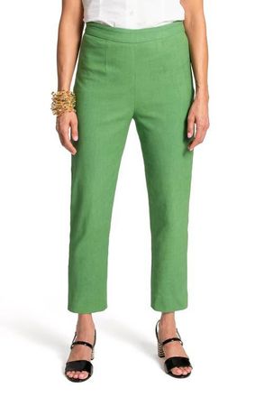 Frances Valentine Lucy Pant Cotton Stretch in Green at Nordstrom, Size 12