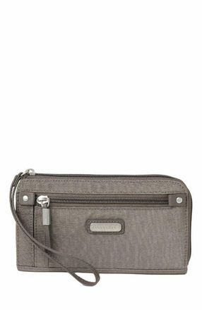 Baggallini Zip Around RFID Wallet Wristlet in Sterling Shimmer at Nordstrom
