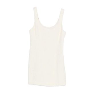 Patrizia Pepe Patrizia Pepe, Short Dresses, female, White, Size: 2XS Soft Mini Dress in Wool Blend