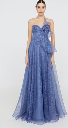 Theia Joanna Bow Bodice Gown in Periwinkle at Nordstrom, Size 16