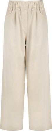 Knit-ted Dames, Broeken, Beige, Maat: XL Katoen