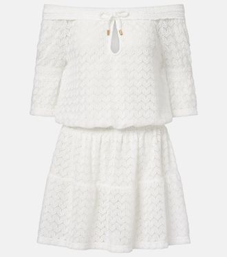 Melissa Odabash Flo crochet cotton and linen minidress