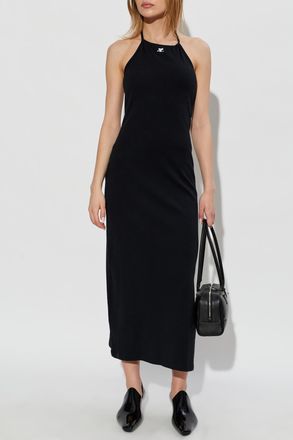 Courr&egrave;ges Off-shoulder Dress, Womens, Black