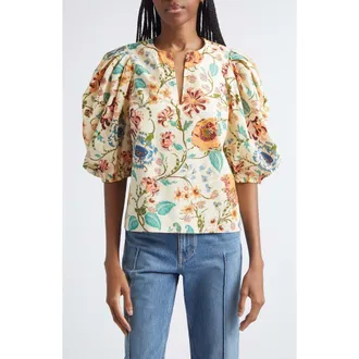 Ulla Johnson Florielle Cotton Top in Abalone at Nordstrom, Size 12