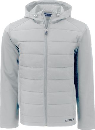 Cutter & Buck Evoke Hybrid Softshell Recycled Full Zip Mens Hooded Jacket