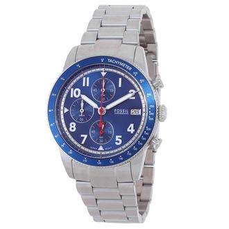 Fossil Sport Tourer Chronograph Quartz Blue Dial Mens Watch FS6047